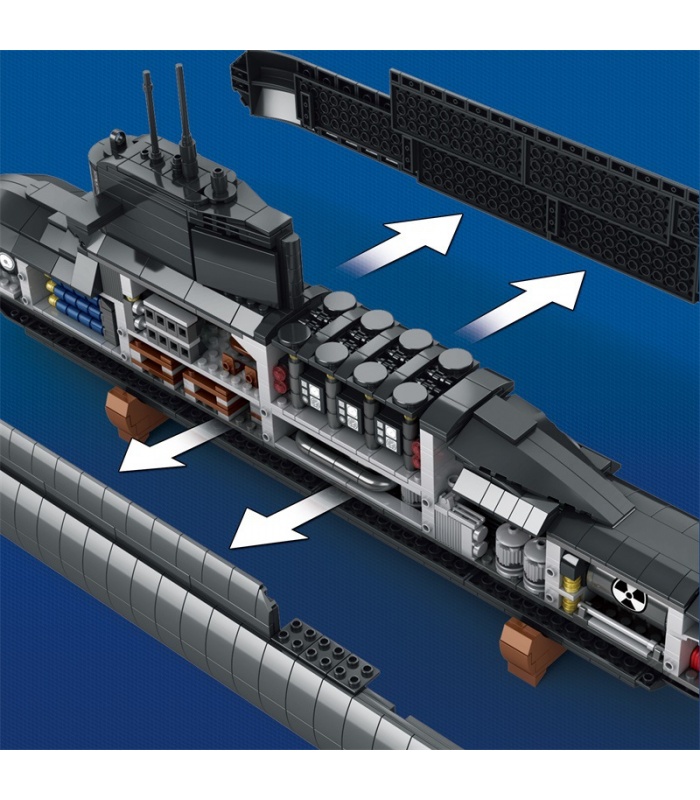 REOBRIX 800 sous-marin nucléaire stratégique série militaire blocs de construction ensemble de jouets