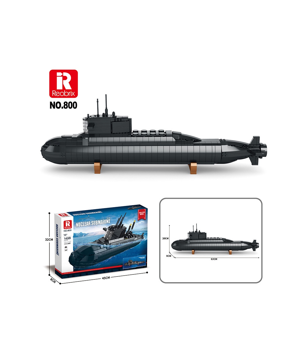 REOBRIX 800 戦略原子力潜水艦ミリタリーシリーズ ビルディング