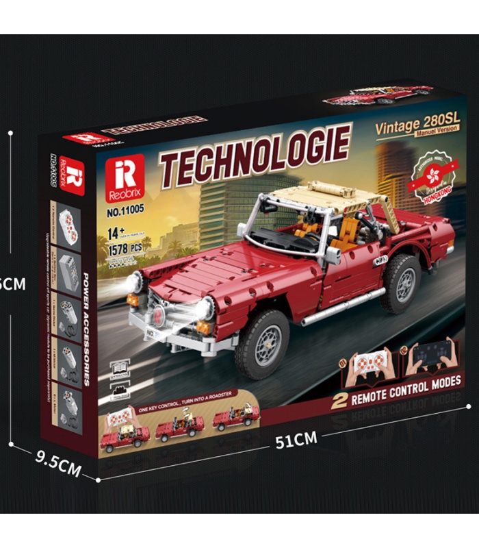 REOBRIX 11005 Mercedes-Benz 280SL Auto Technology Series Blocs de construction Ensemble de jouets