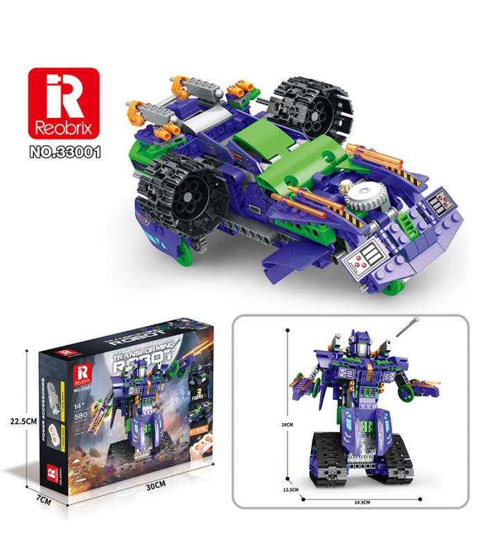 REOBRIX 33001 Transforming Robot Remote Control Series Building Blocks Toy Set