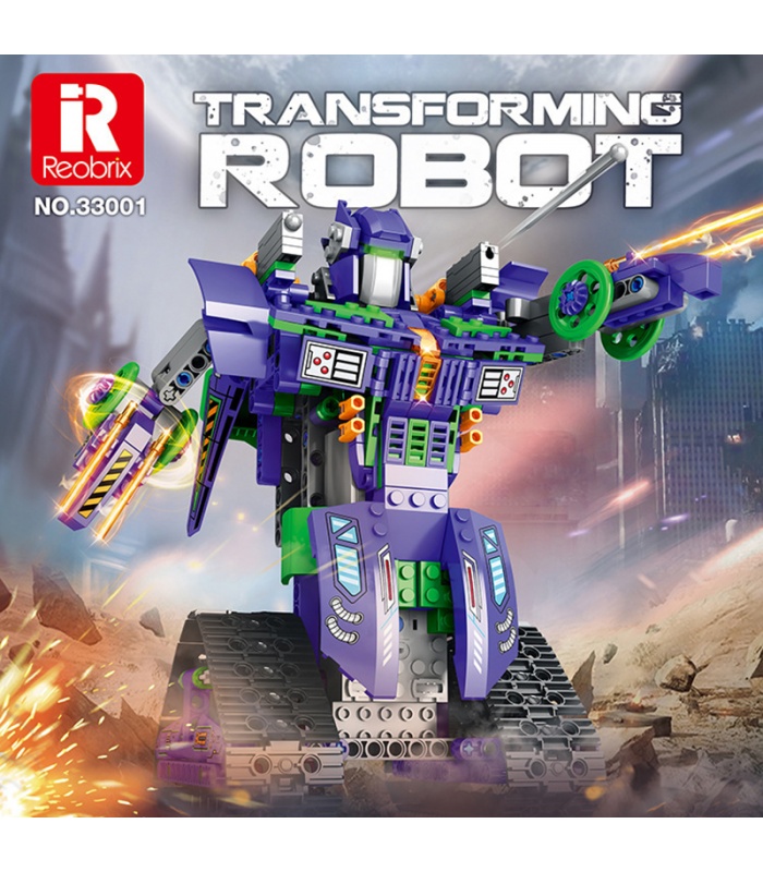 REOBRIX 33001 Transforming Robot Remote Control Series Building Blocks Toy Set