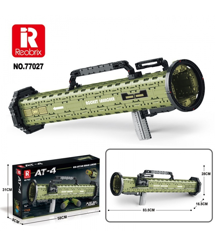 REOBRIX 77027 AT-4 M136 Antitank Grenade Launcher Building Blocks Toy Set