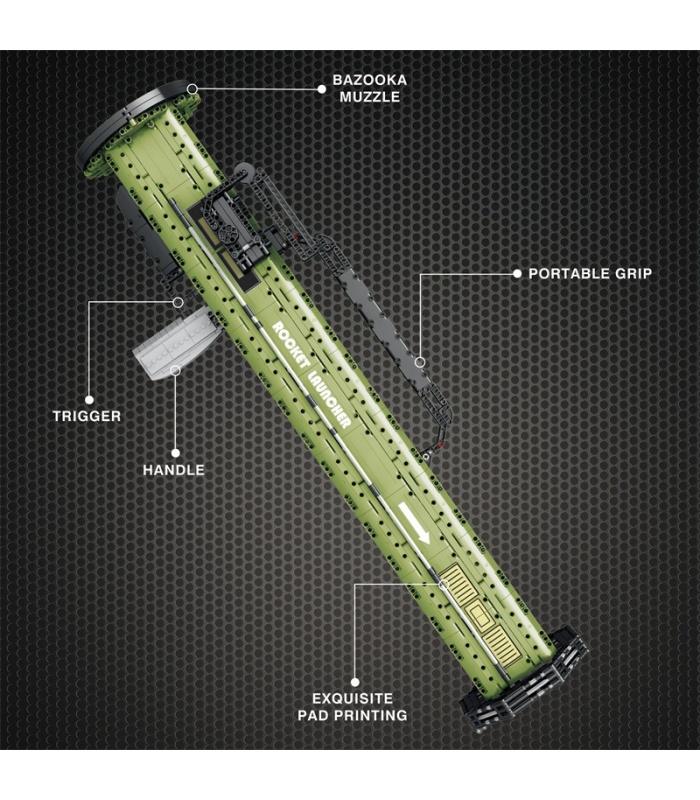 REOBRIX 77027 AT-4 M136 Antitank Grenade Launcher Building Blocks Toy Set