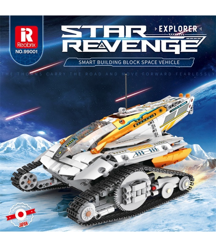 REOBRIX 99001 Juego de juguetes de bloques de construcción de tanque Star Explorer