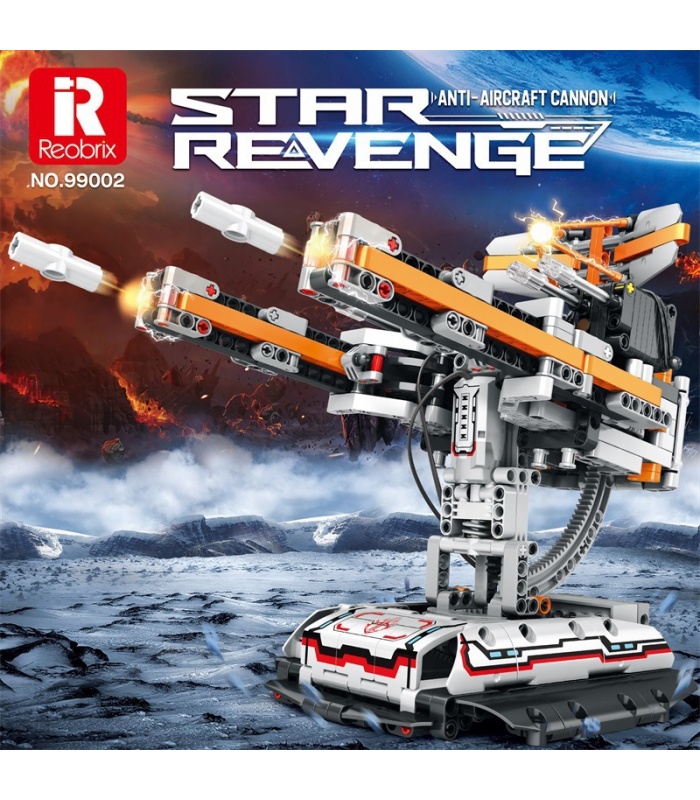 REOBRIX 99002 Anti Aircraft Cannon Interstellar Revenge Series Building Blocks Toy Set