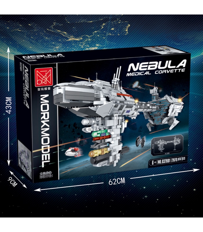 Mork 032001 NEBULA Medical Corvette - Juego de juguetes de bloques de construcción para coche