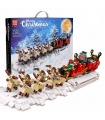 MOULD KING 10015 Christmas Series Steam Electric Sled Building Blocks Toy Set