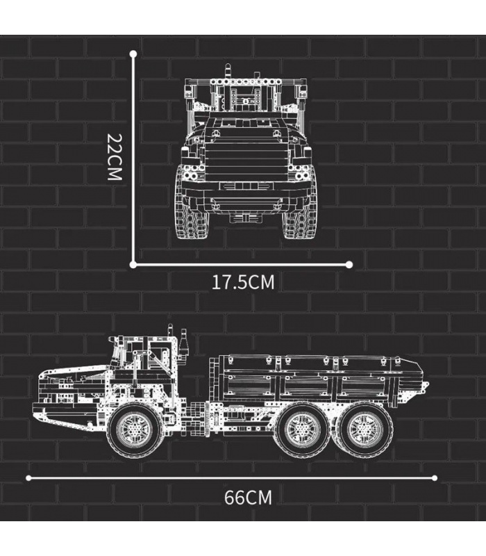 MOLD KING 17010 Ingénierie Camion à benne basculante Télécommande Blocs de construction