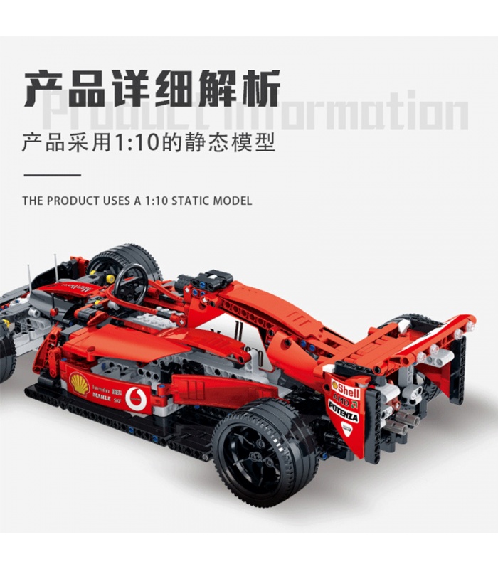 MORK 023005 Red F1 SF90 Super Racing Car Modelo Building Bricks Toy Set