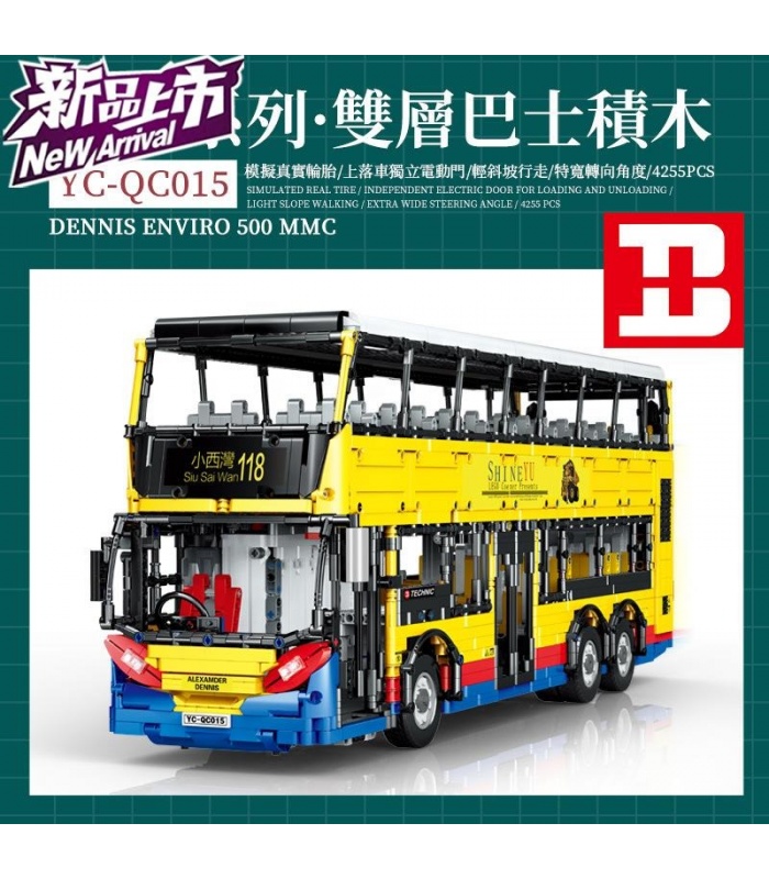 XINYU YC-QC015 Bus à impériale Dennis Enviro 500 MMC télécommande briques de construction