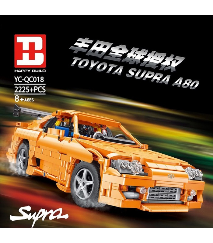 XINYU QC018 TOYOTA SUPAR A80 스포츠카 빌딩 벽돌 장난감 세트