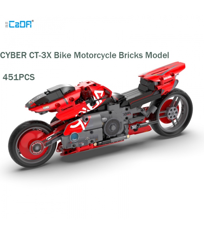 CADA C64001 Cyber Night Series Cyber Grass Motorcycle Building Blocks Toy Set