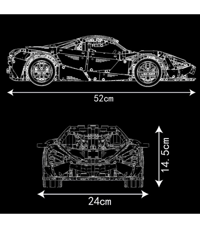 MOULD KING 13167 McLaren 720 coche deportivo serie mecánica juego de bloques de construcción de juguete