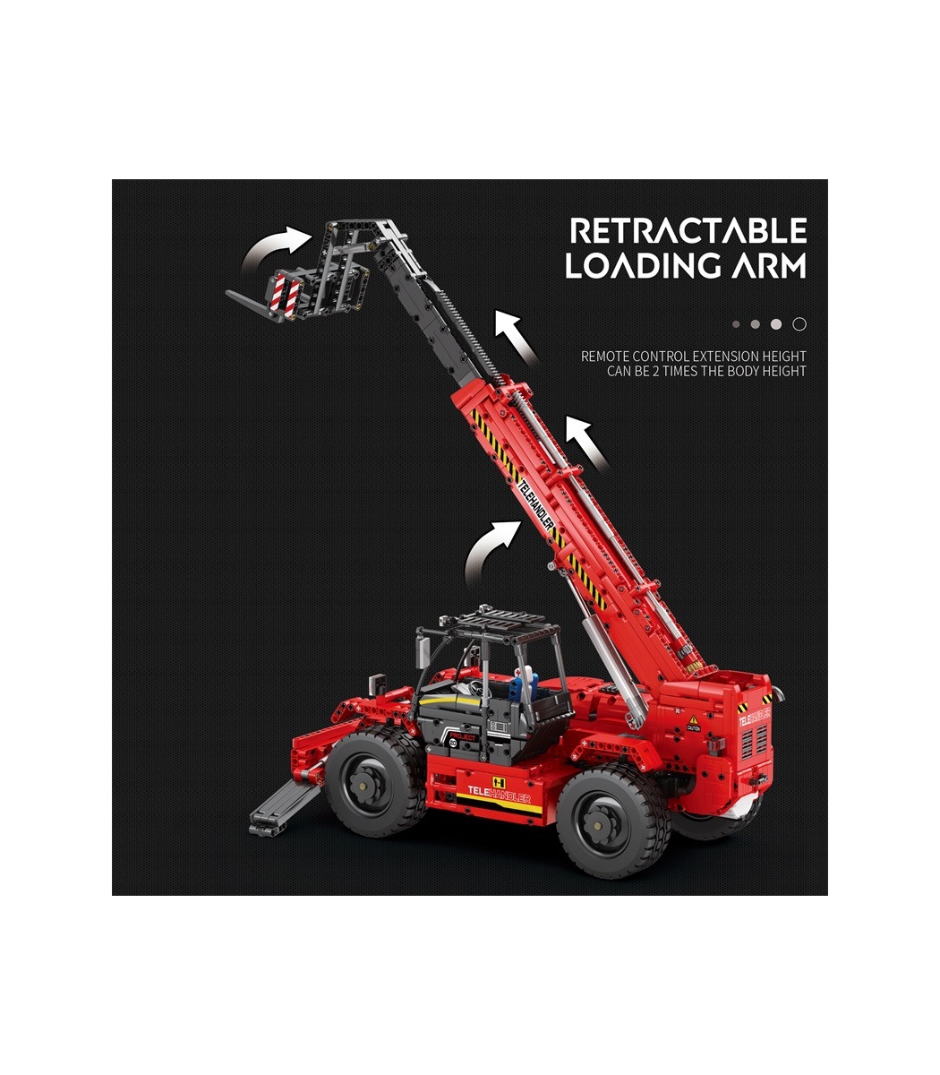 REOBRIX 22020 Ensemble de jouets de blocs de construction de chargeur de chariot  élévateur à bras télescopique - BuildingToyStor