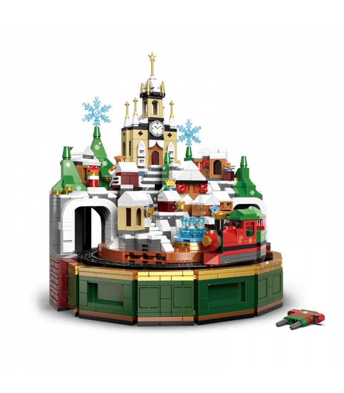 XINGBAO 18020 Frohe Weihnachten Schloss Spieluhr Baustein-Spielzeug-Set