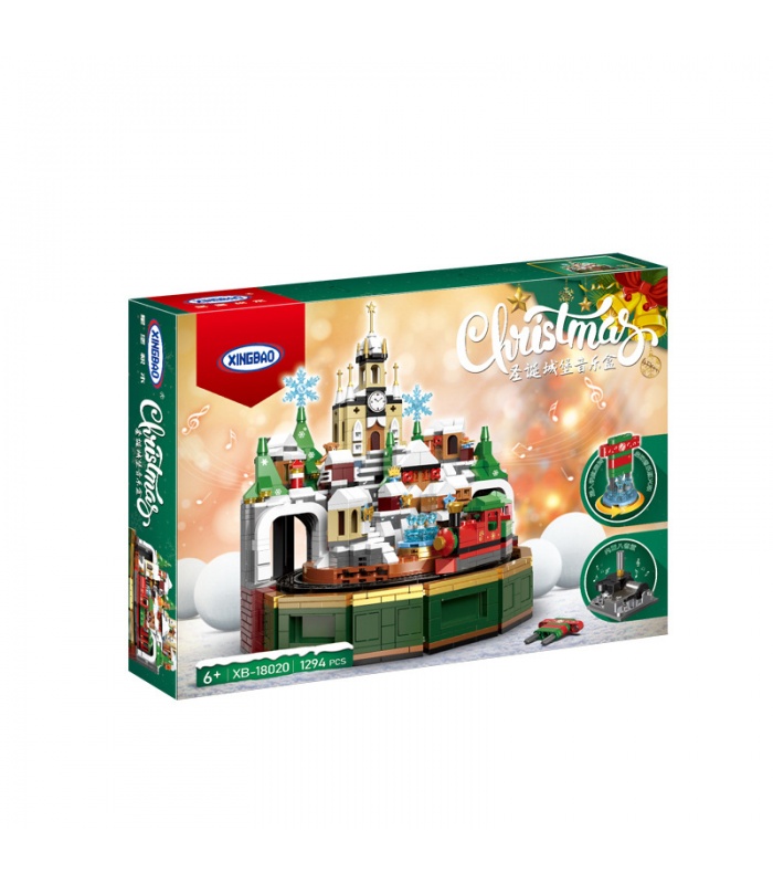 XINGBAO 18020 Frohe Weihnachten Schloss Spieluhr Baustein-Spielzeug-Set