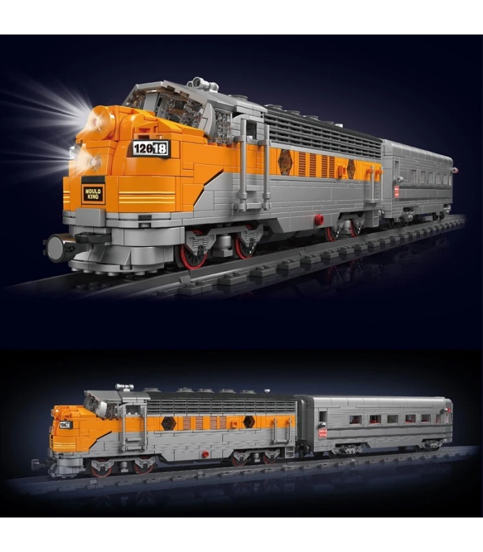 Mold King 12018 USA EMD F7 WP ディーゼル機関車ビルディングブロックおもちゃセット