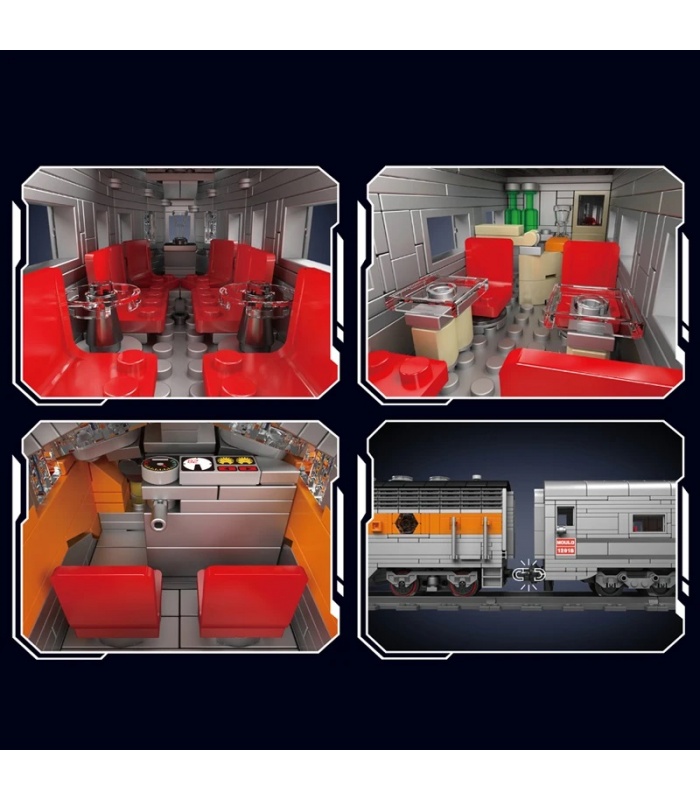 Mould King 12018 EE. UU. EMD F7 WP locomotora diésel juego de bloques de construcción de juguete