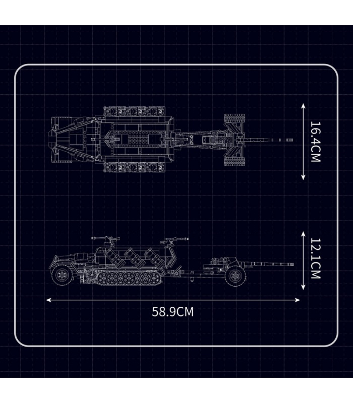 MOLD KING 20027 ハーフトラック SD.KFZ.251/1 ビルディングブロックおもちゃセット