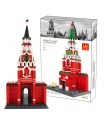 WANGE Architecture La Torre Spasskaya de Moscú Rusia Kremlin 5219 Juego de bloques de construcción de juguete