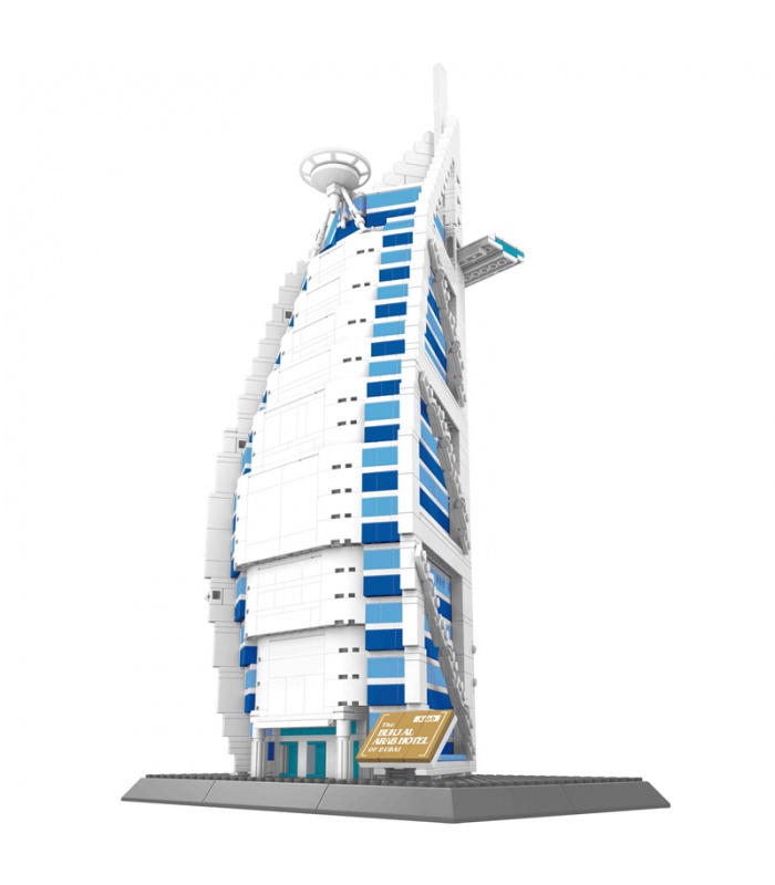 WANGE Dubai Burj Al Arab Hotel 5220 Juego de juguetes de bloques de construcción