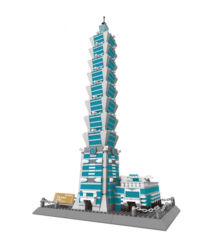 WANGE Architecture 타이페이 101 3D 모델 5221 빌딩 블록 장난감 세트