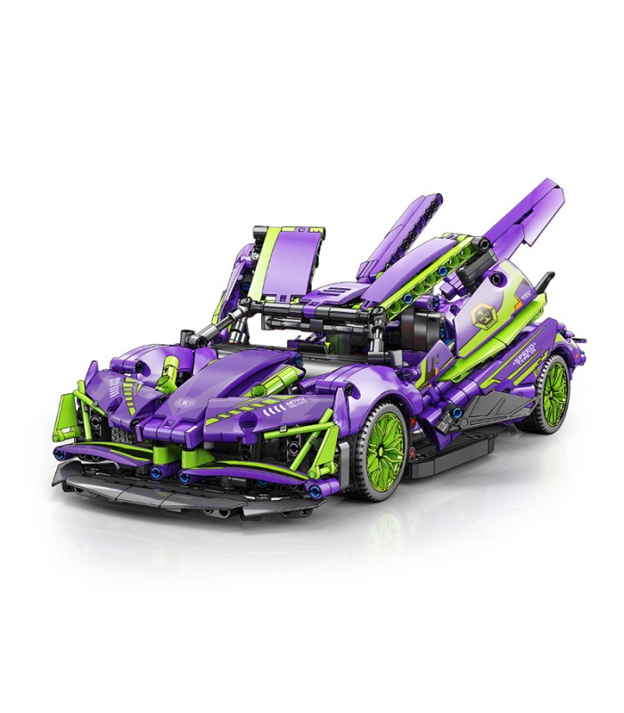 MOYU 88320 Purple Demon Sportwagen-Maschinerie-Serie Bausteine-Spielzeugset