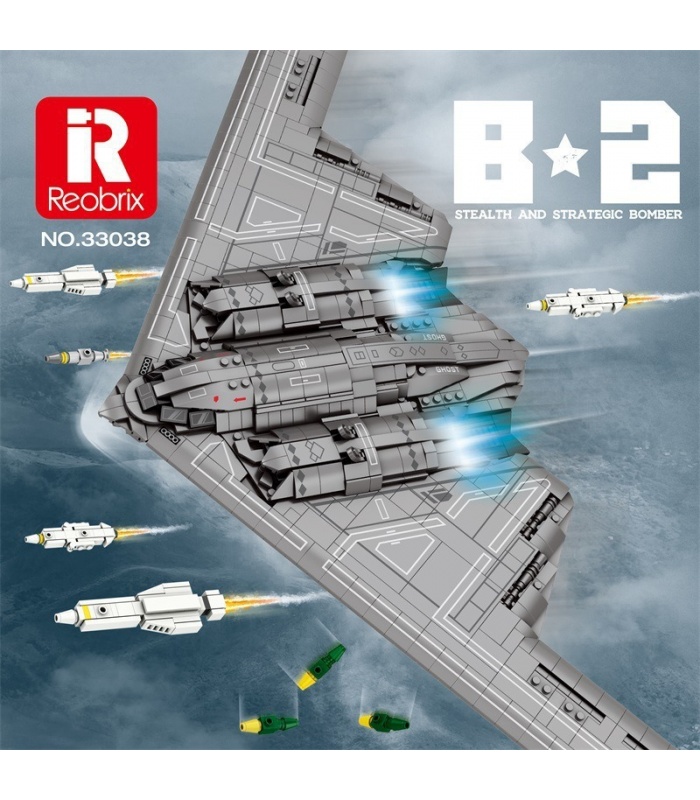 Reobrix 33038 Northrop B2 Bomber Juego de bloques de construcción de juguete