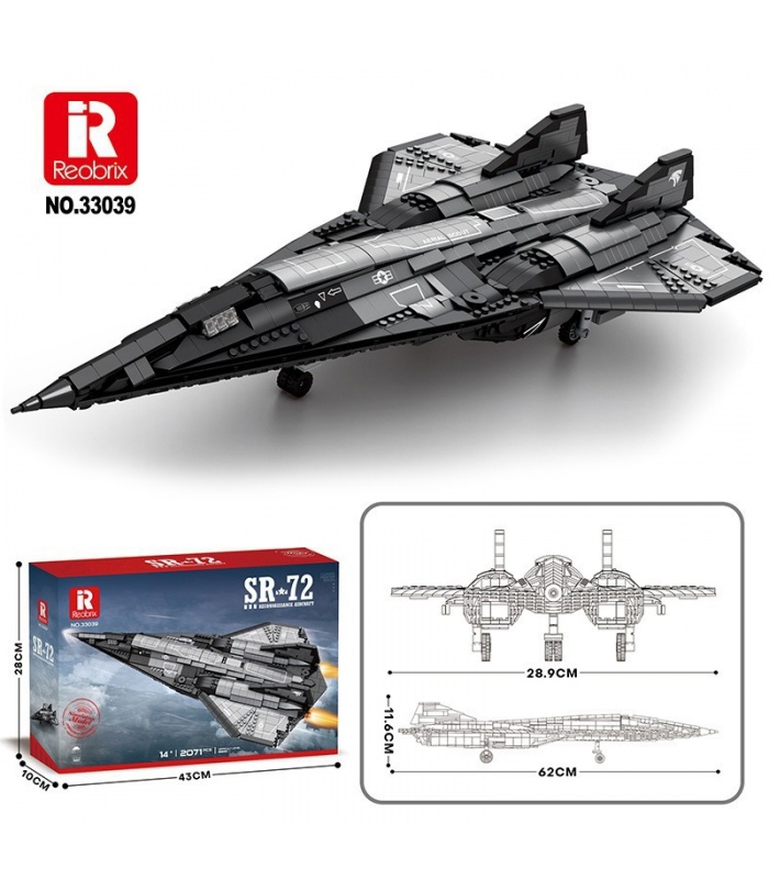 Reobrix 33039 SR-72 Reconnaissance Aircraft Building Blocks Toy Set