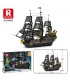 Reobrix 66036 Black Pearl Pirate Ship Building Blocks Toy Set