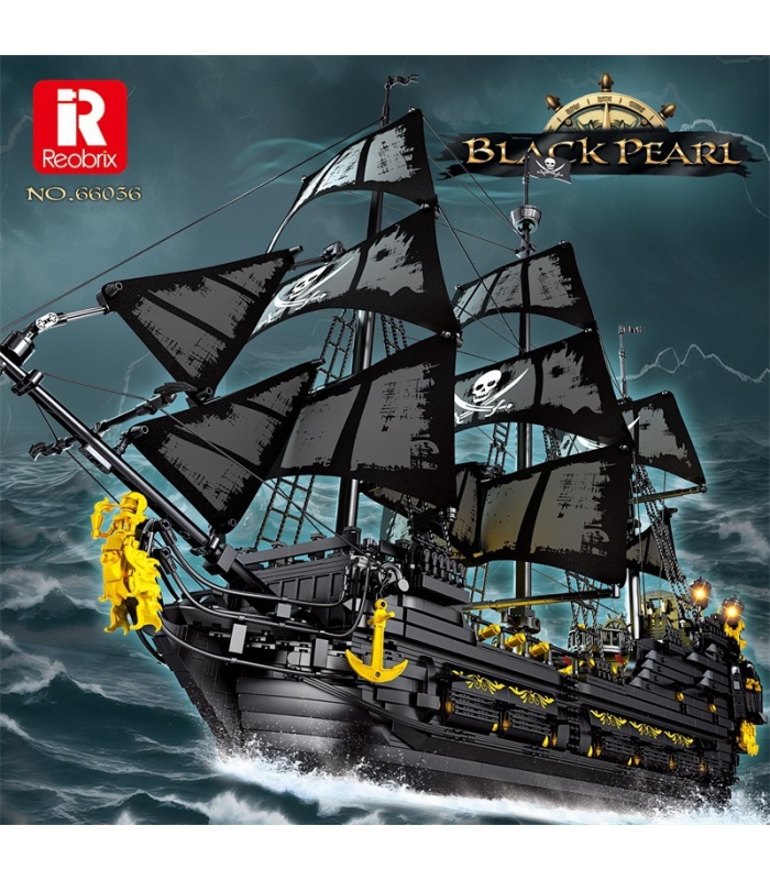 Reobrix 66036 Black Pearl Pirate Ship Building Blocks Toy Set