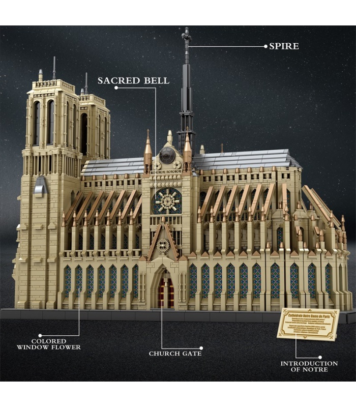 Reobrix 66016 Catedral de Notre Dame de París Juego de juguetes de bloques de construcción