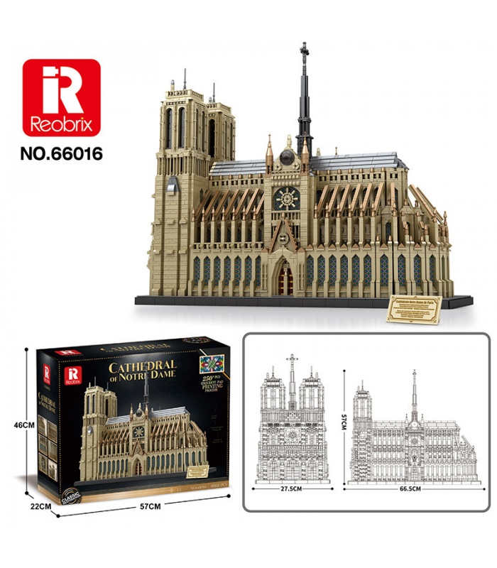 Reobrix 66016 Catedral de Notre Dame de París Juego de juguetes de bloques de construcción