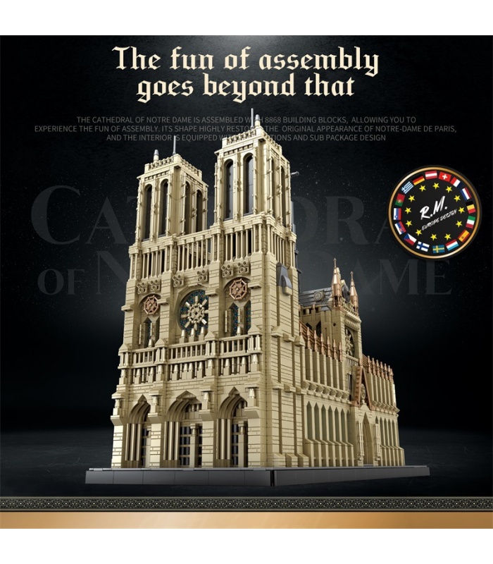 Reobrix 66016 Kathedrale Notre Dame de Paris Bausteine-Spielzeugset