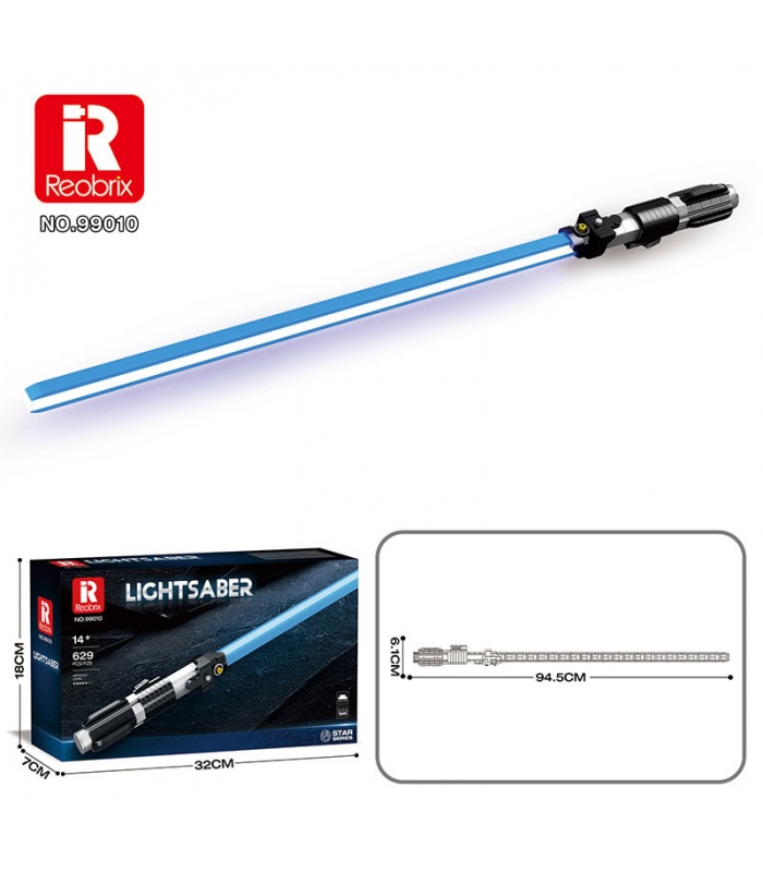 Ensemble de jouets de construction de sabre laser bleu Star Wars Reobrix 99010