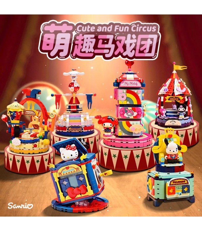 Keeppley Sanrio Magic Circus Series 6er-Set Bausteine Spielzeugset