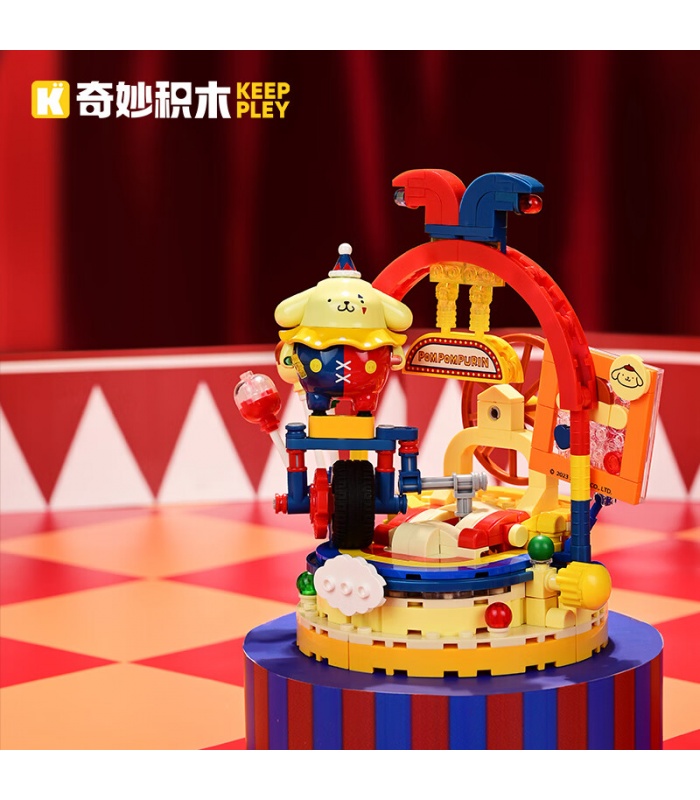 Keeppley K20826 Pompompurin Unicycle Performance Building Blocks Toy Set