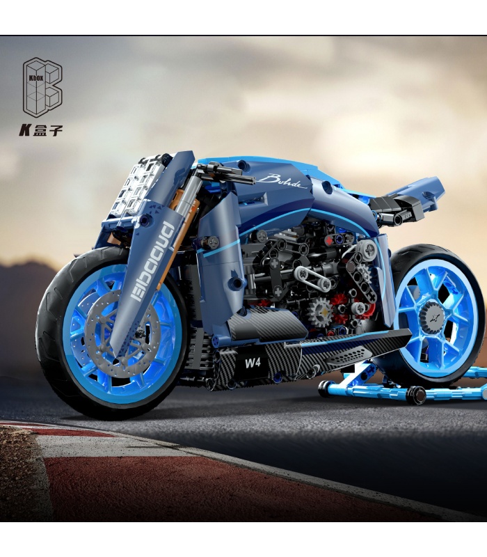 K-BOX 10217 Bugatti - Juego de juguetes de bloques de construcción para motocicletas