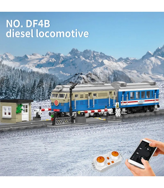 MOULD KING 12022 DF4B ensemble de blocs de construction de Train de Locomotive Diesel