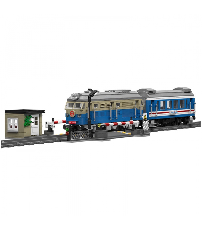 MOULD KING 12022 DF4B Tren Locomotora Diesel Juego de Juguetes de Bloques de Construcción