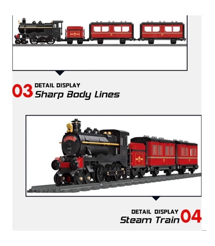 JIE STAR 59002 Das GWR-Dampfzug-Bauklötzchen-Spielzeug-Set