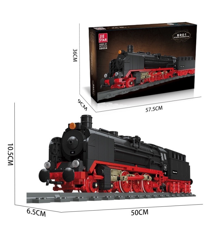 JIE STAR 59004 Stadtverkehr Serie Deutsch BR01 Dampfzug Bausteine Spielzeug-Set