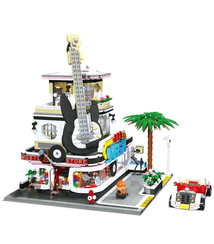 JIE STAR 89105 Music Store Building Block Toy Set