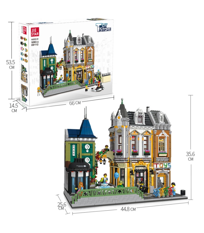 JIE STAR 89112 Magasin de jouets AFOL Ensemble de blocs de construction carrés