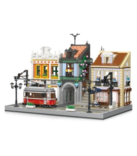 JIE STAR 89132 Lisbonne Tram Station Orient Station Building Block Toy Set