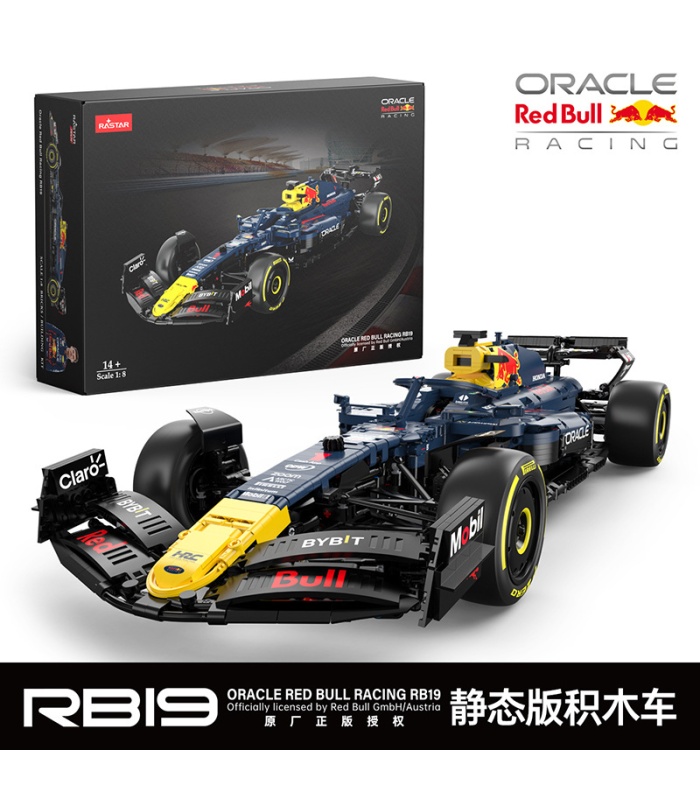 Juego de bloques de construcción de coches de carreras Red Bull F1 RB19 1:8 RASTAR 92410