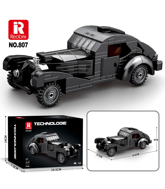 Ensemble de jouets de construction Reobrix 807 Bugatti Atlantic Supercar