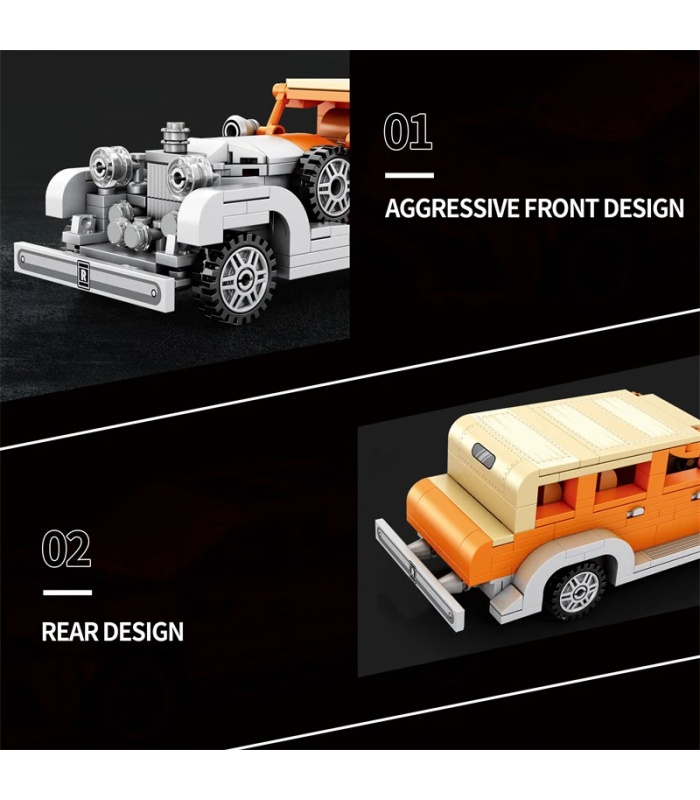 Ensemble de jouets de construction de voitures Rolls-Royce Phantom II Reobrix 810