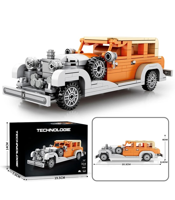 Ensemble de jouets de construction de voitures Rolls-Royce Phantom II Reobrix 810