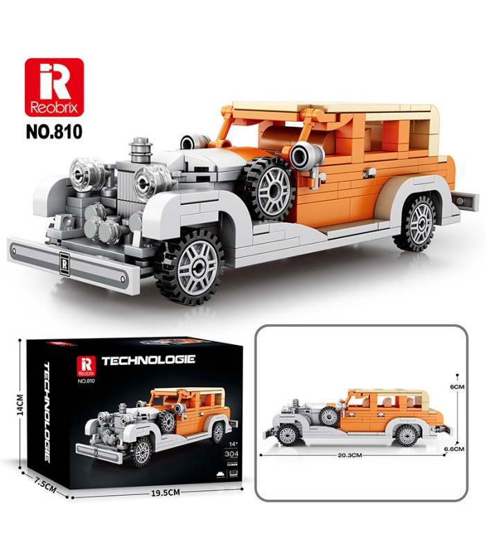 Ensemble de jouets de construction de voitures Rolls-Royce Phantom II Reobrix 810